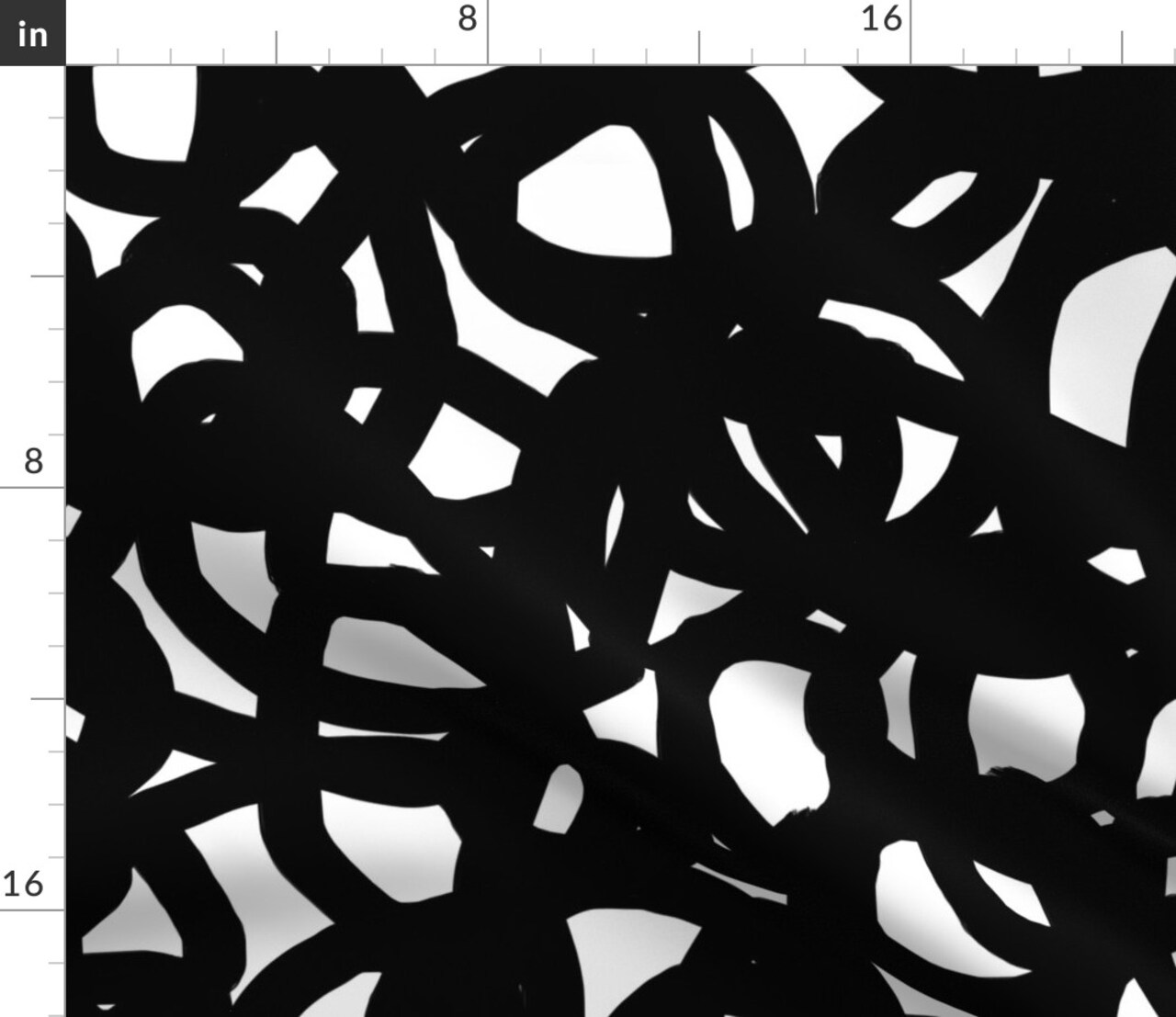 Black White Graphic Graffiti Abstract Modern Geometric Bold Custom Printed Fabric by Spoonflower Various Fabrics by the Yard or Fat Quarter